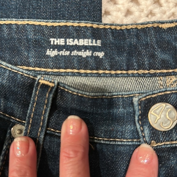 ADRIANO GOLDSCHMIED THE ISABELLE HIGH RISE STRAIGHT CROP Women's Blue Jeans 30R - Picture 7 of 13